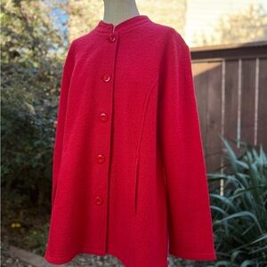 Appleseed's Vibrant Red 100% Wool Jacket
